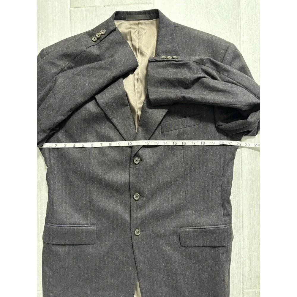 Tallia Men’s 100% Worsted/Laine Wool SZ 42 Waist 38 Pinstriped 3 Buttons Office